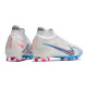 Nike Air Zoom Mercurial Superfly 9 Elite FG Vit Blå