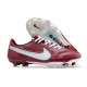 Nike Tiempo Legend 9 Elite FG Fotbollsskor Blueprint - Bordeaux Vit Rosa