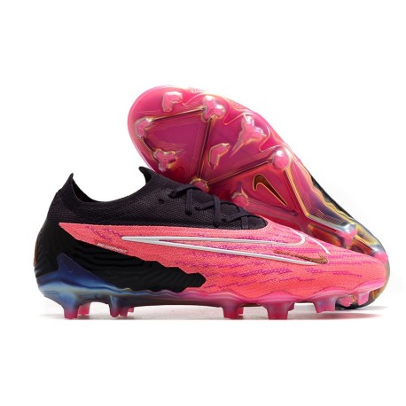 Nike Phantom GX Elite Gripknit FG Rosa Svart Vit