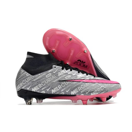 Nike Zoom Mercurial Superfly IX Elite SG Silver Rosa 