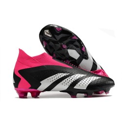 Adidas Predator Accuracy+ FG Fotbollsskor Svart Vit Rosa