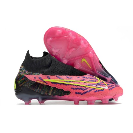 Nike Phantom GX Elite Dynamic Fit FG Rosa Svart Gul