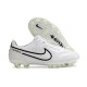 Nike Tiempo Legend 9 Elite FG Fotbollsskor Vit Svart