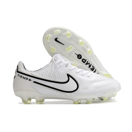Nike Tiempo Legend 9 Elite FG Fotbollsskor Vit Svart