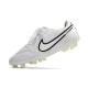 Nike Tiempo Legend 9 Elite FG Fotbollsskor Vit Svart