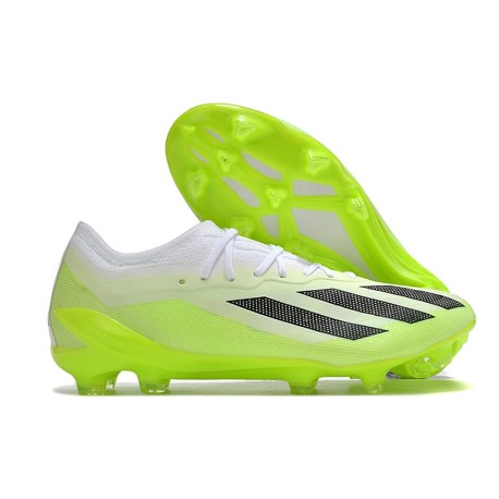 Fotbollsskor adidas X Crazyfast. Messi.1 FG Crazyrush - Vit Svart Lucid Lemon