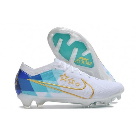 Nike Zoom Mercurial Vapor XV Elite FG Vit Blå Guld