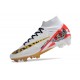 Fotbollsskor Nike Zoom Mercurial Superfly IX Elite FG MR Vit Svart Röd Guld