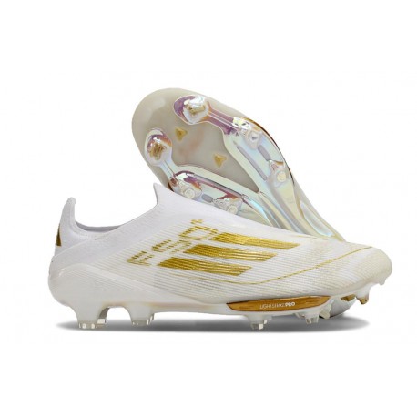 adidas F50 + Laceless FG Vit Guld
