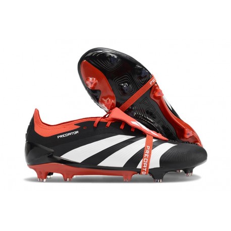 Fotbollsskor Adidas Predator 24 Elite FT FG Solar Energy - Svart Vit Röd 