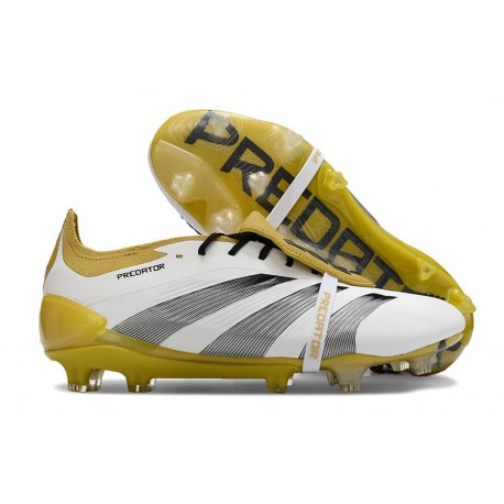 Fotbollsskor Adidas Predator 24 Elite FT FG Vit Guld Silver