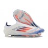 adidas F50 Elite Snörlös FG Fotbollsskor Vit Blå Röd