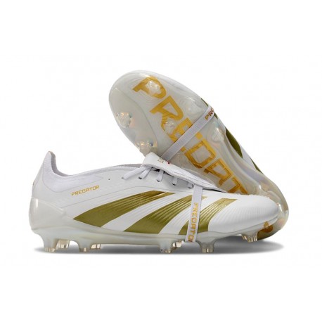 Fotbollsskor Adidas Predator 24 Elite FT FG Vit Guld