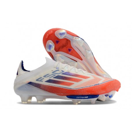 Fotbollsskor adidas F50 + Elite FG Vit Röd Blå