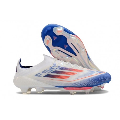 Fotbollsskor adidas F50 + Elite FG Vit Blå Röd