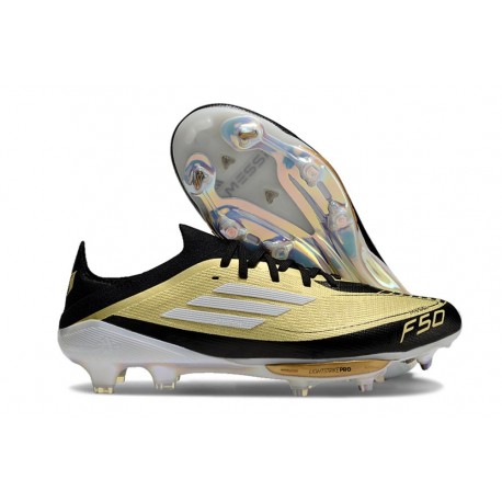 Fotbollsskor adidas F50 + Elite FG Guld Svart Vit