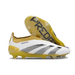 Adidas Predator Elite Laceless FG Vit Guld Svart