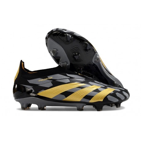Adidas Predator Elite Snörlösa FG Svart Guld