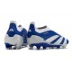 Adidas Predator Elite Snörlösa FG Blå Vit