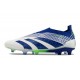 Adidas Predator Elite Snörlösa FG Vit Blå Grön