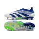 Adidas Predator Elite Snörlösa FG Vit Blå Grön