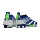 Adidas Predator Elite Snörlösa FG Vit Blå Grön
