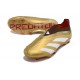 Adidas Predator Elite Snörlösa FG Guld Vit Röd