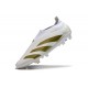 Adidas Predator Elite Snörlösa FG Vit Guld