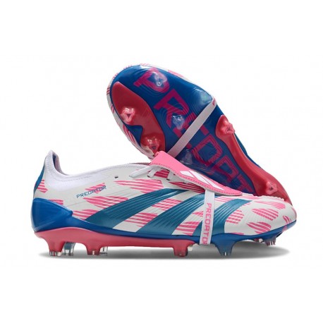 adidas Predator Elite Foldover Tongue FG Reemergence - Vit Blå Rosa