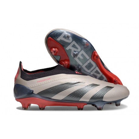 Adidas Predator Elite Snörlösa FG Vivid Horizon - Silver Röd Svart