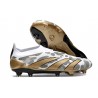 Adidas Predator Elite Snörlösa FG Guld Vit Grå