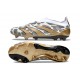 Adidas Predator Elite Snörlösa FG Guld Vit Grå