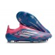 adidas F50 Elite Snörlös FG Fotbollsskor Blå Vit Rosa