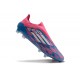 adidas F50 Elite Snörlös FG Fotbollsskor Blå Vit Rosa