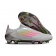 adidas F50 Elite Snörlös FG Fotbollsskor Grå Rosa