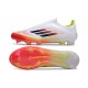 adidas F50 Elite Snörlös FG Fotbollsskor Vit Röd Svart