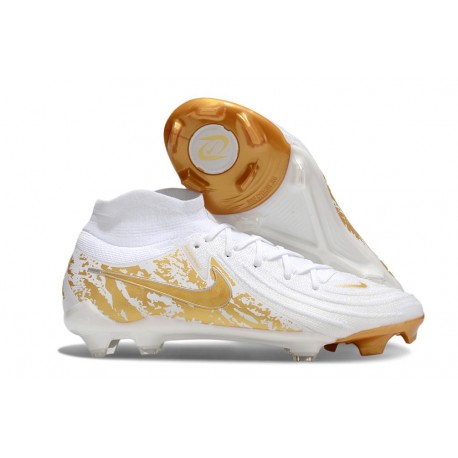 Fotbollsskor Nike Phantom Luna 2 Elite FG Vit Guld