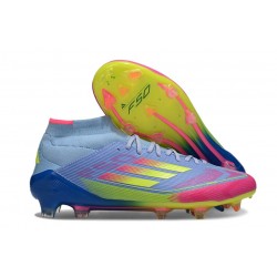 Skor adidas F50 Elite Mid FG Blå Gul Rosa