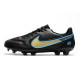 Nike Tiempo Legend 9 Elite FG Fotbollsskor Svart Guld Blå