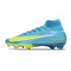Nike Air Zoom Mercurial Superfly X Elite FG Blå Gul