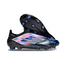 adidas F50 Elite Snörlös FG Fotbollsskor Svart Rosa Blå