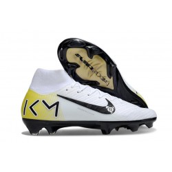 Nike Air Zoom Mercurial Superfly X Elite FG KM Vit Svart Gul