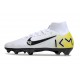 Nike Air Zoom Mercurial Superfly X Elite FG KM Vit Svart Gul