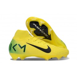 Nike Air Zoom Mercurial Superfly X Elite FG KM Gul Grön Svart