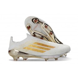 adidas F50 + Laceless FG Vit Guld