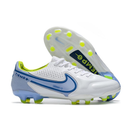 Nike Tiempo Legend 9 Elite FG Fotbollsskor Vit Blå