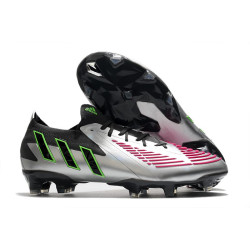 adidas Fotbollsskor Predator Edge.1 L FG Silver Svart Rosa