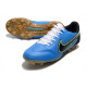 Nike Tiempo Legend 9 Elite FG Fotbollsskor Blå Svart
