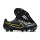 Nike Tiempo Legend 9 Elite FG Fotbollsskor Svart Guld