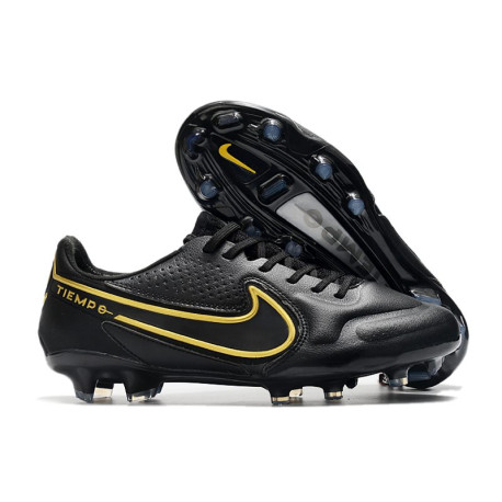 Nike Tiempo Legend 9 Elite FG Fotbollsskor Svart Guld